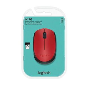 Mouse Logitech M170 Red Wireless 2.4Ghz