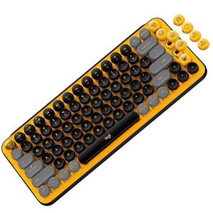 Teclado Logitech Pop Emoji Yellow  Wireless 2.4Ghz - Bt
