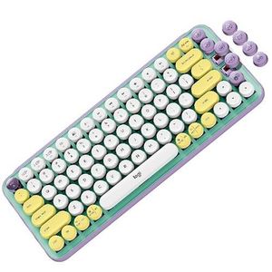 Teclado Logitech Pop Emoji Mint  Wireless 2.4Ghz - Bt