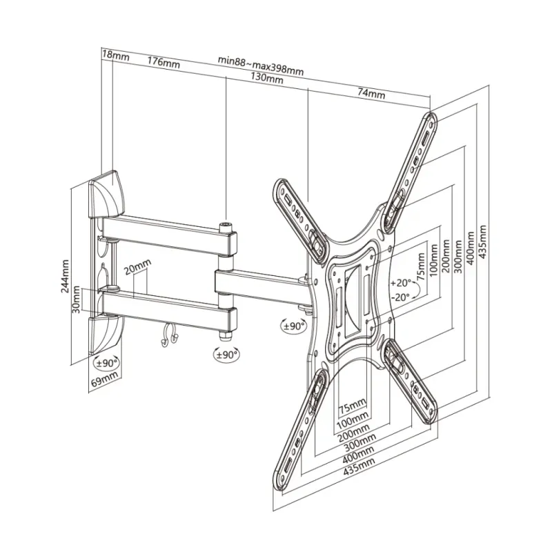 Soporte Intelaid Extensible Tv 32" A  55" - 30Kg-1771958810887