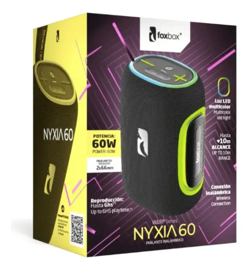 Parlante Foxbox Warp Nyxia 60 Gris-1774023181556