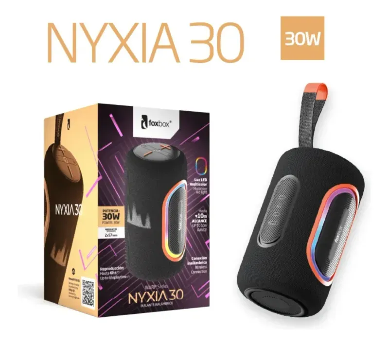 Parlante Foxbox Warp Nyxia 30 Negro-1774023778800