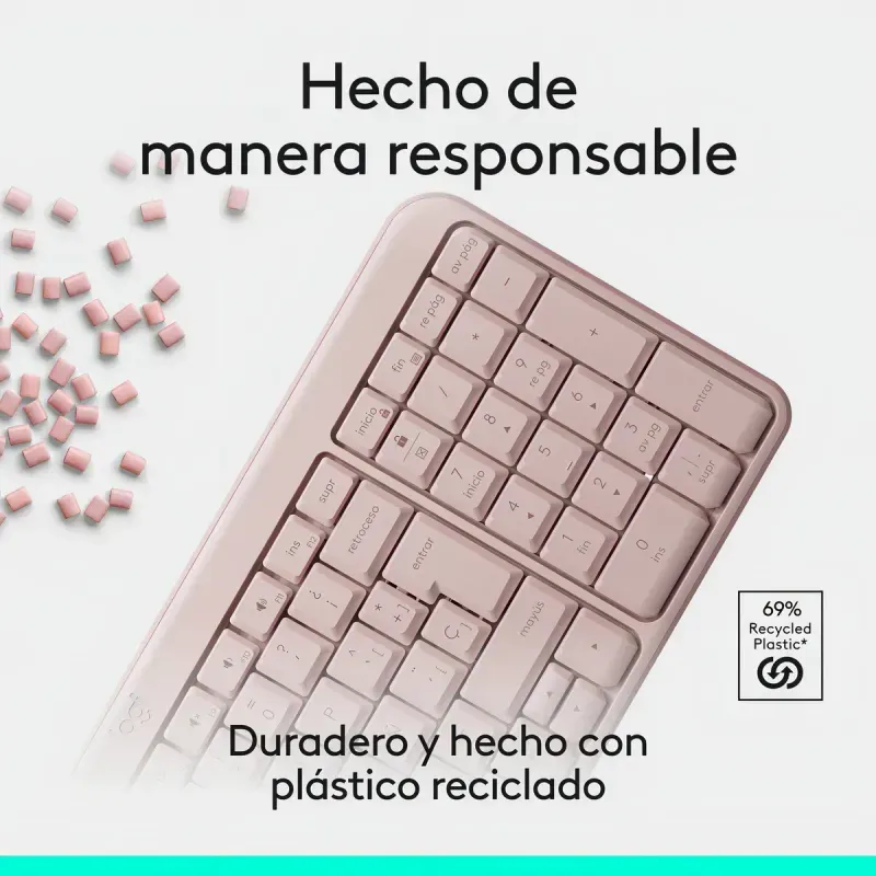 Teclado Logitech K250 Rose Wireless 2.4Ghz-1774471316819