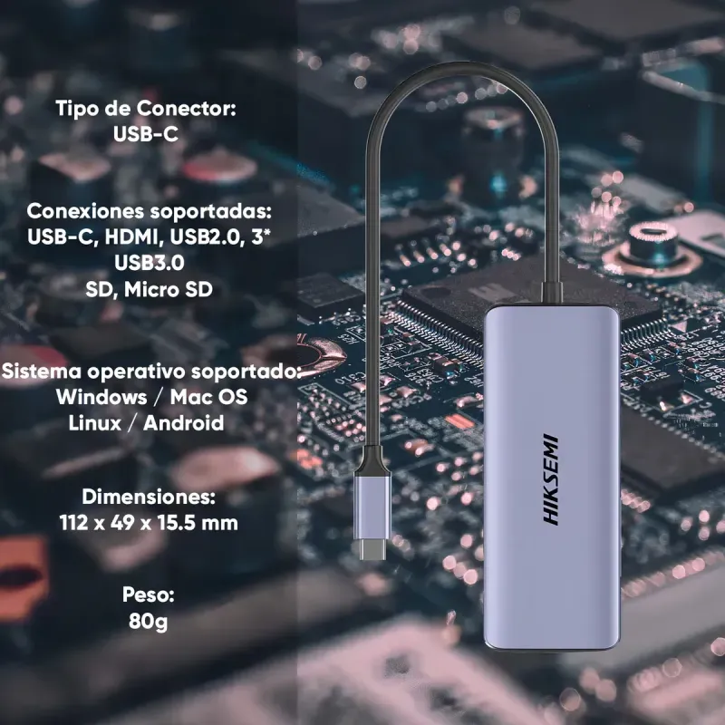 Hub Hiksemi 8 Puertos Hdmi-Tipo C-Msd-1775064849920