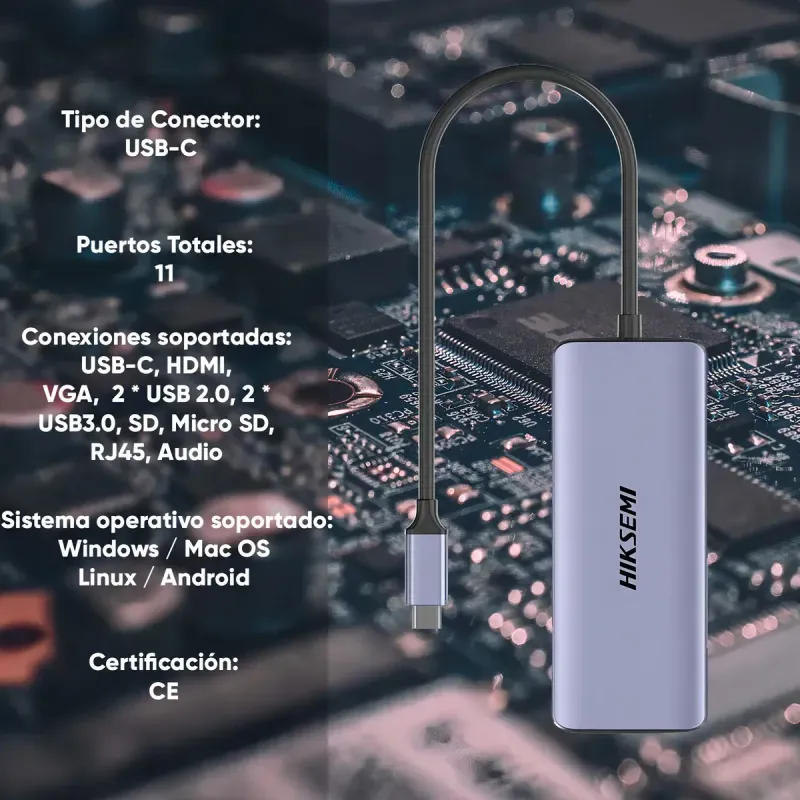 Hub Hiksemi 11 Puertos Hdmi-Tipo C-Vga-1775065091437