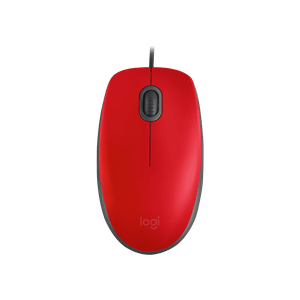 Mouse Logitech M110 Rojo con cable