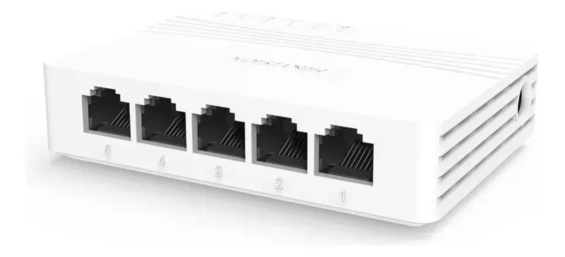 Switch Hikvision 5 Puertos Gigabit Rj45 Ports No Administrable Plastico-1775595016090