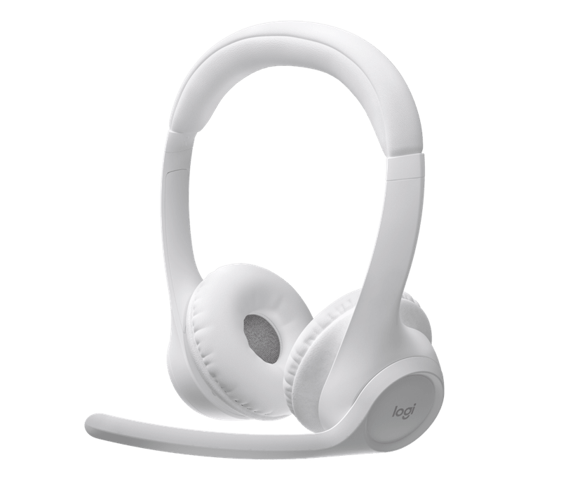 Headset Logitech Zone 300 White Wireless 2.4Ghz - Bt-1775669846427