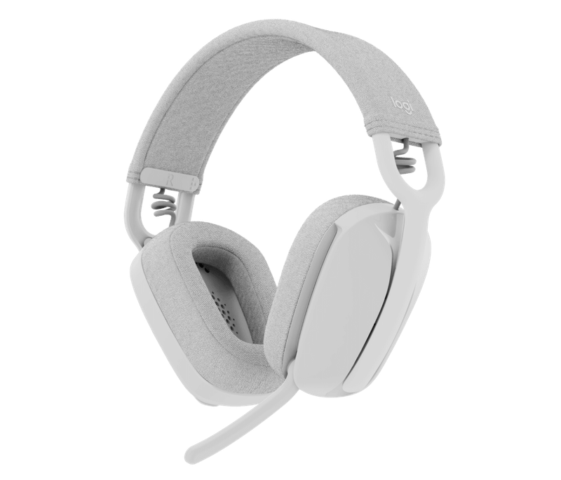 Headset Logitech Zone 100 White Wireless 2.4Ghz - Bt-1775672086103