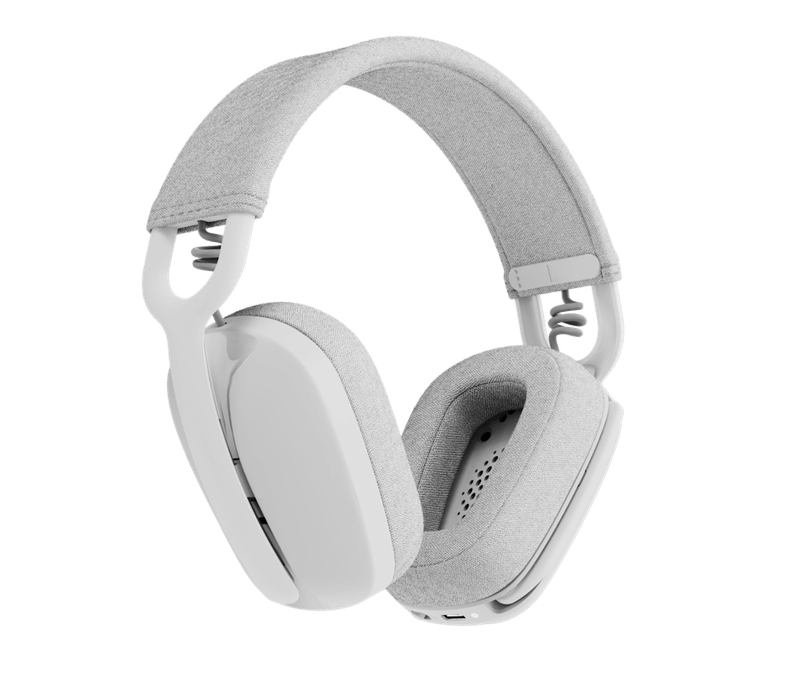 Headset Logitech Zone 100 White Wireless 2.4Ghz - Bt-1775672118009
