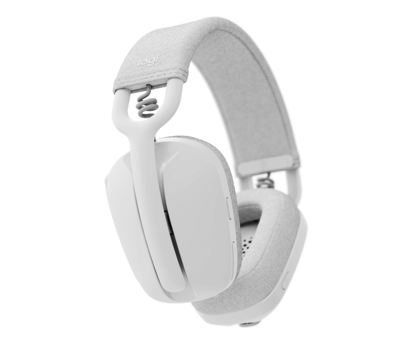 Headset Logitech Zone 100 White Wireless 2.4Ghz - Bt-1775672134607