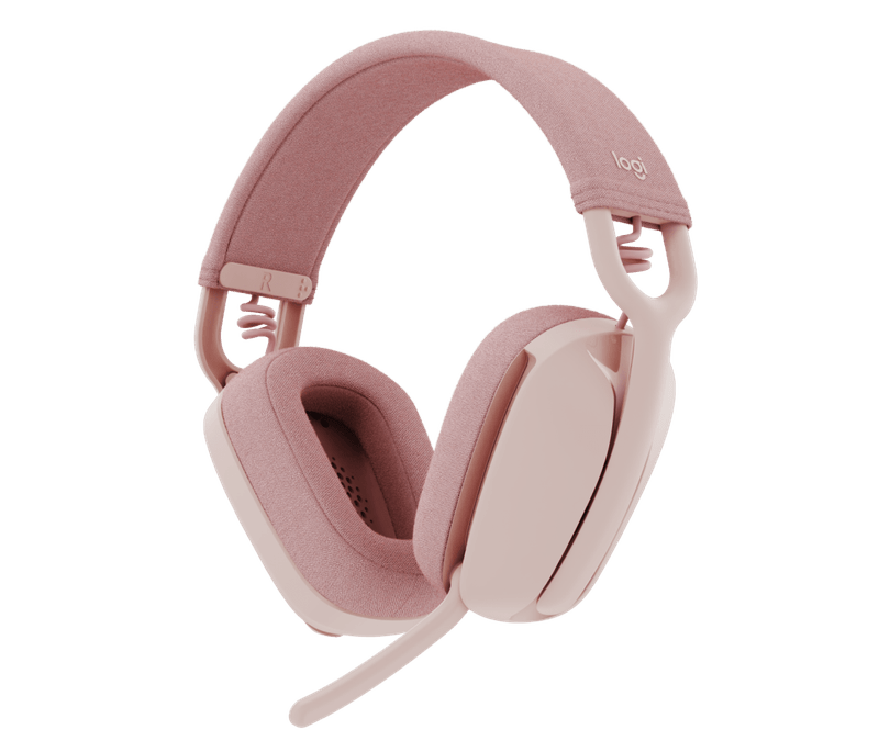 Headset Logitech Zone 100 Rose Wireless 2.4Ghz - Bt-1775672090578