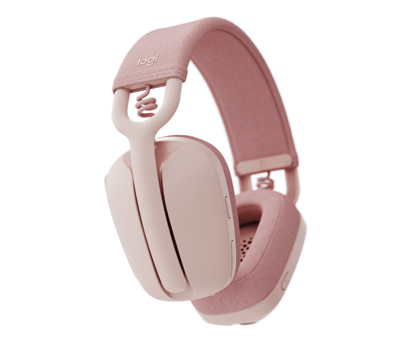 Headset Logitech Zone 100 Rose Wireless 2.4Ghz - Bt-1775672457605