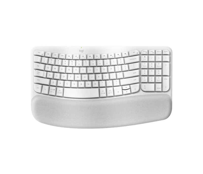 Teclado Logitech Wave Keys White Wireless 2.4Ghz - Bt-1775746278244