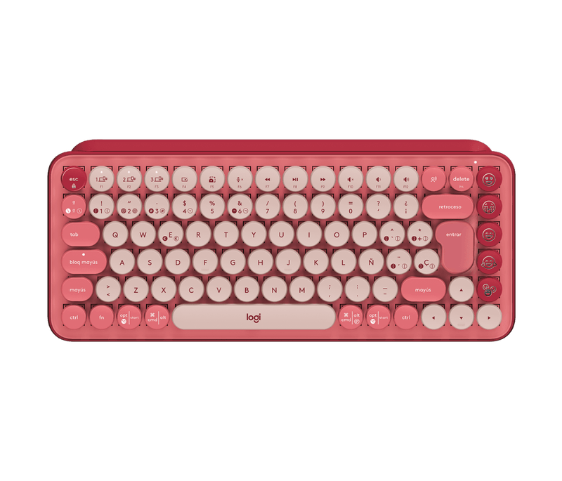 Teclado Logitech Pop Emoji Rose Wireless 2.4Ghz - Bt-1775828514141