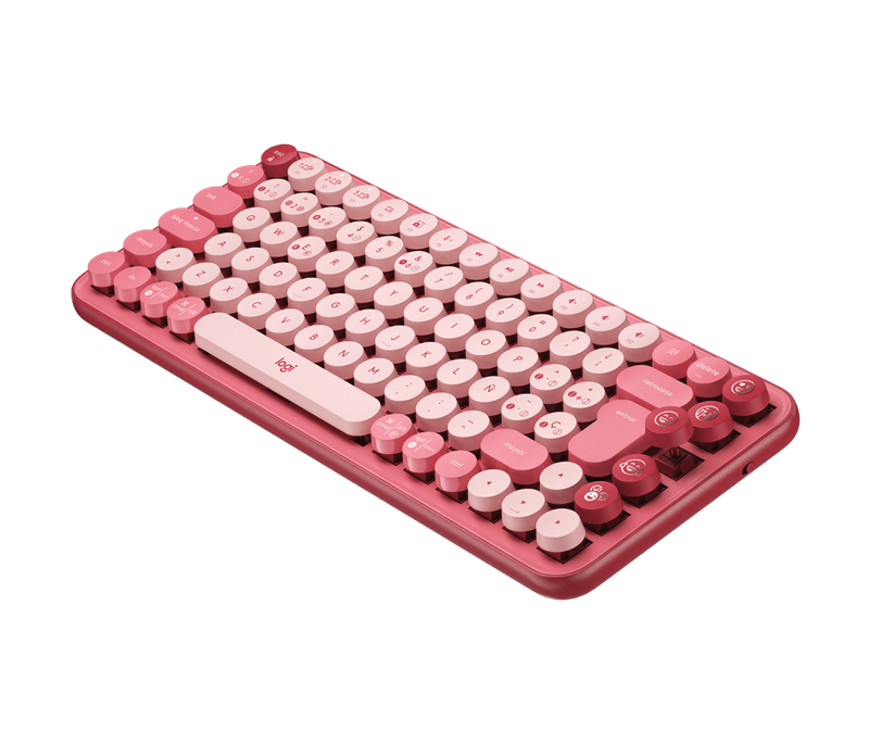 Teclado Logitech Pop Emoji Rose Wireless 2.4Ghz - Bt-1775828664399