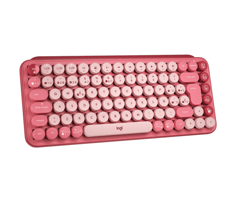 Teclado Logitech Pop Emoji Rose Wireless 2.4Ghz - Bt-1775828669833
