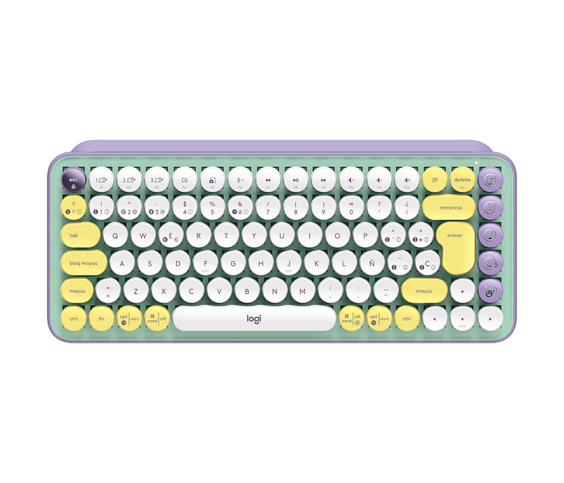 Teclado Logitech Pop Emoji Mint  Wireless 2.4Ghz - Bt-1775828637064