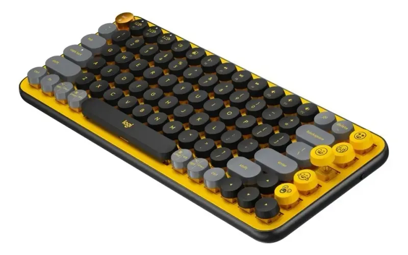 Teclado Logitech Pop Emoji Yellow  Wireless 2.4Ghz - Bt-1775829013564