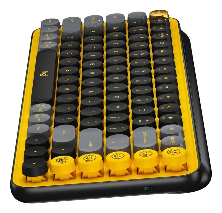 Teclado Logitech Pop Emoji Yellow  Wireless 2.4Ghz - Bt-1775829021098