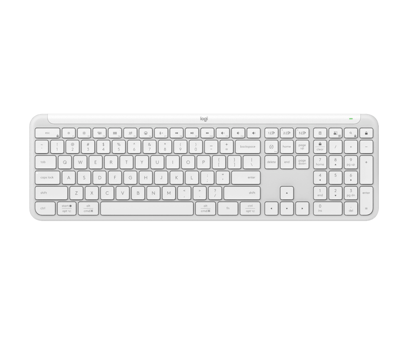 Teclado Logitech K950 Slim White Wireless 2.4Ghz - Bt-1775831670558