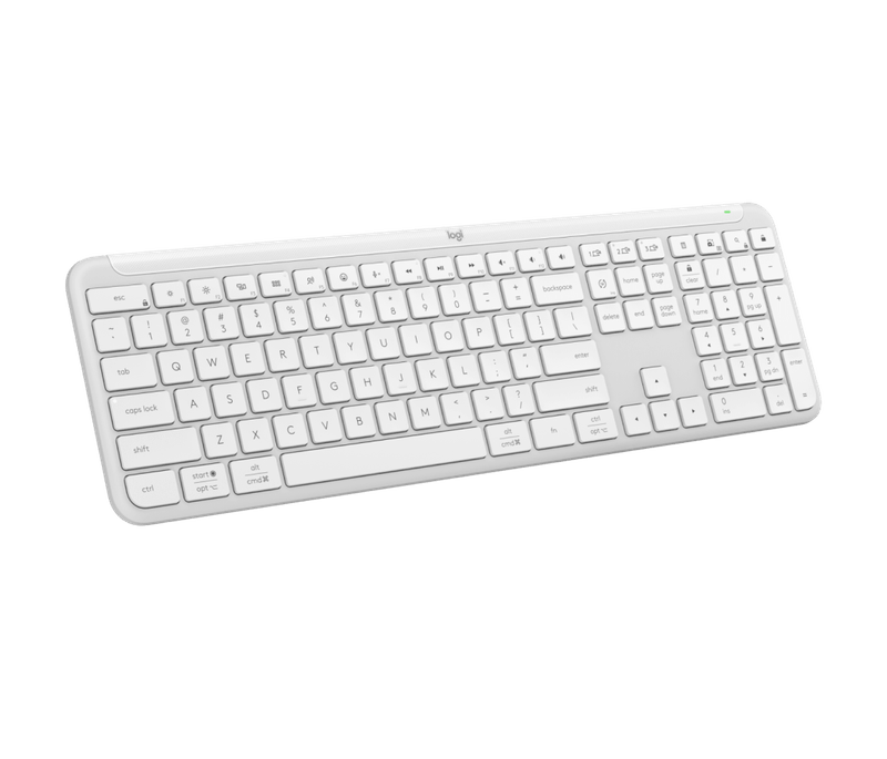Teclado Logitech K950 Slim White Wireless 2.4Ghz - Bt-1775832382999