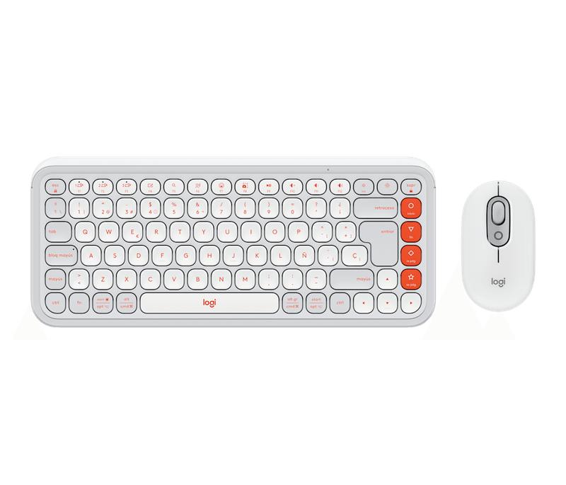Teclado Y Mouselogitech Pop Icom White Wireless 2.4Ghz - Bt-1776275863977