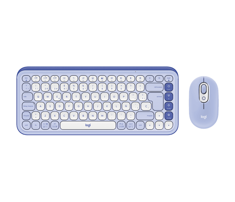 Teclado Y Mouse Logitech Pop Icom Lilac Wireless 2.4Ghz - Bt-1776275865706