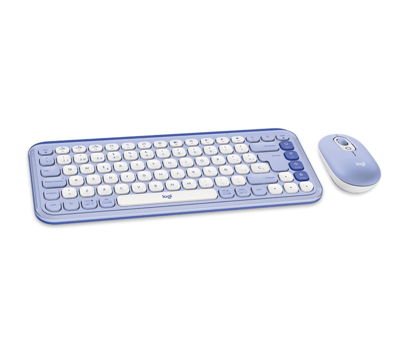 Teclado Y Mouse Logitech Pop Icom Lilac Wireless 2.4Ghz - Bt-1776276440820