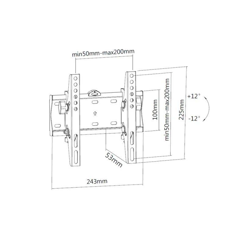 Soporte Intelaid Tv Fijo Inclinable 23" a 42" - 30KG-1776696510899