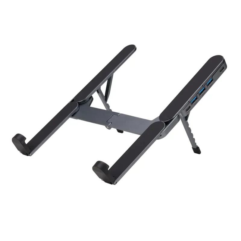 Soporte Intelaid Plegable Para Ipad, Tablets Y Notebook Con Hub Usb 3.0 + 2 Type C-1776697773574