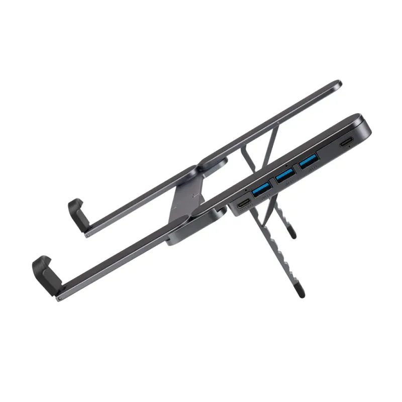 Soporte Intelaid Plegable Para Ipad, Tablets Y Notebook Con Hub Usb 3.0 + 2 Type C-1776697844547