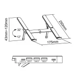 Soporte Intelaid Plegable Para Ipad, Tablets Y Notebook Con Hub Usb 3.0 + 2 Type C-1776697862262