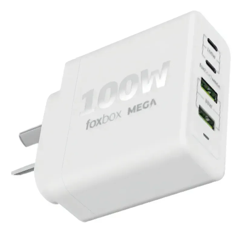 Cargador De Pared Mega 100W Blanco C/Cable-1777043832254