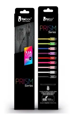 Cable Foxbox Prism Type-C Negro-1779976925322
