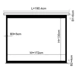 Pantalla De Proyeccion Self-Lock Blanco Mate 86 Pulgadas-1785259210280